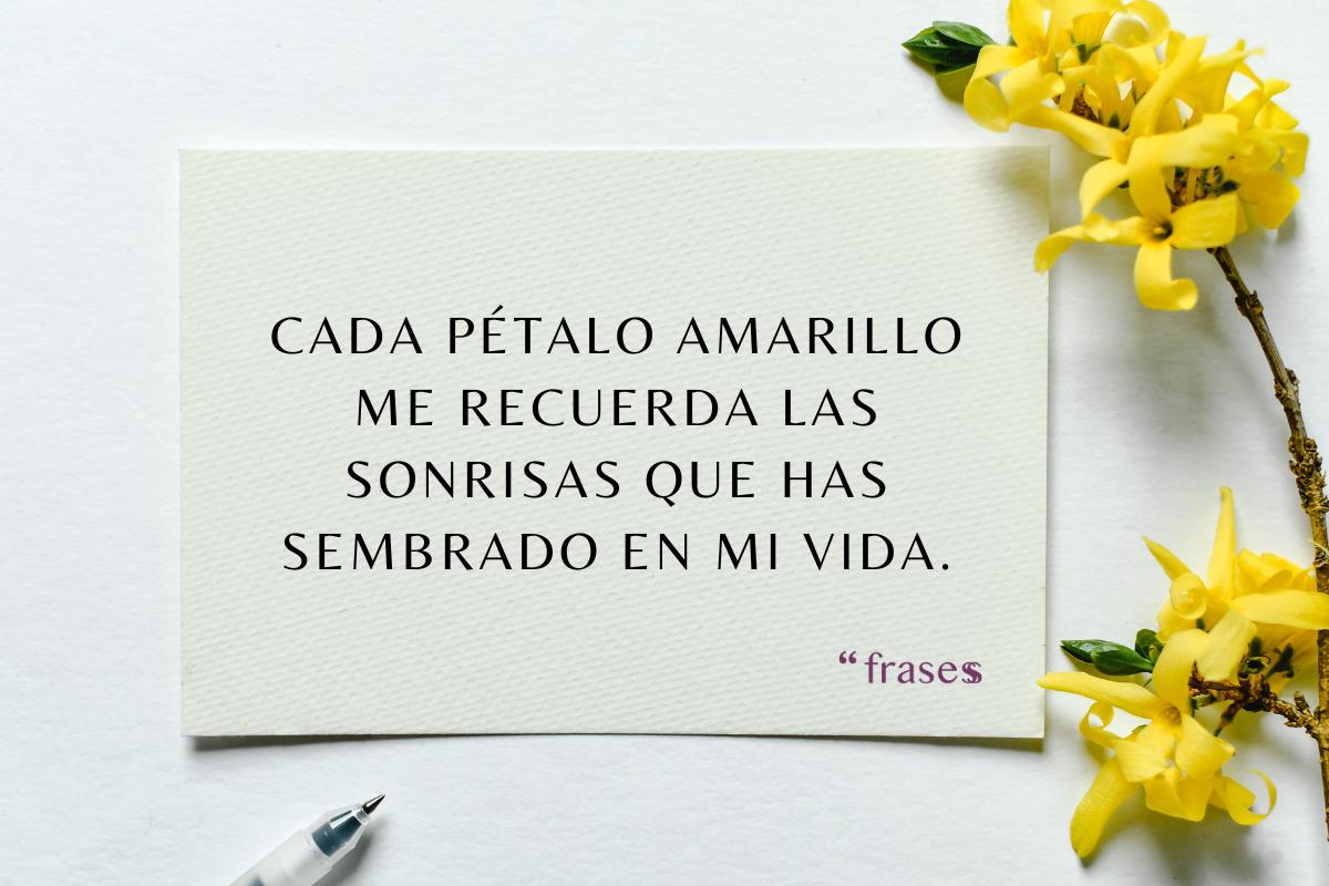 Frases de flores amarillas
