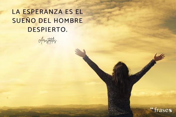 Frases de luchar por tus sueños - La esperanza es el sueño del hombre despierto.