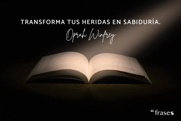 Frases poderosas de la vida - Transforma tus heridas en sabiduría.