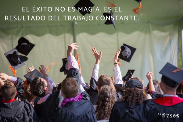 Frases de regreso a clases - El éxito no es magia, es el resultado del trabajo constante.