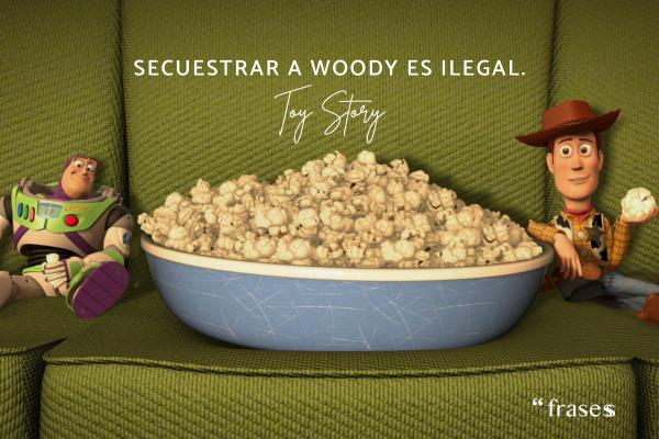 Frases de Toy Story - Secuestrar a Woody es ilegal.