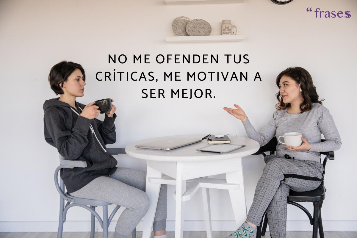 Frases para responder a las críticas