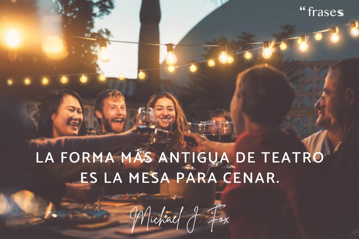 Frases de comidas con amigos