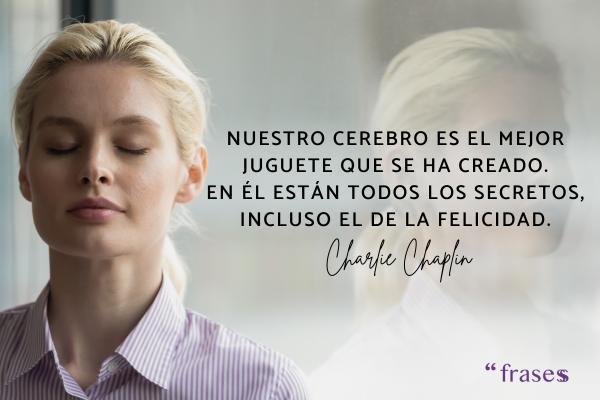 Frases para superar la ansiedad - Nuestro cerebro es el mejor juguete que se ha creado. En él están todos los secretos, incluso el de la felicidad.
