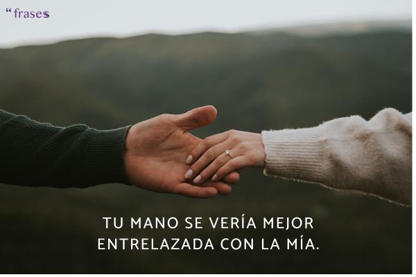 Frases ingeniosas para ligar - Tu mano se vería mejor entrelazada con la mía.