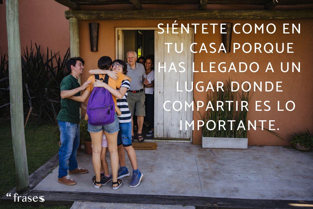Frases de bienvenida al hogar