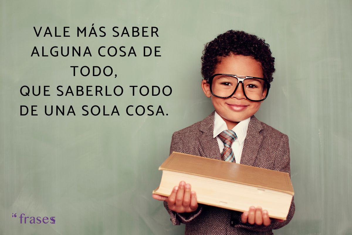 Frases sobre el conocimiento para reflexionar