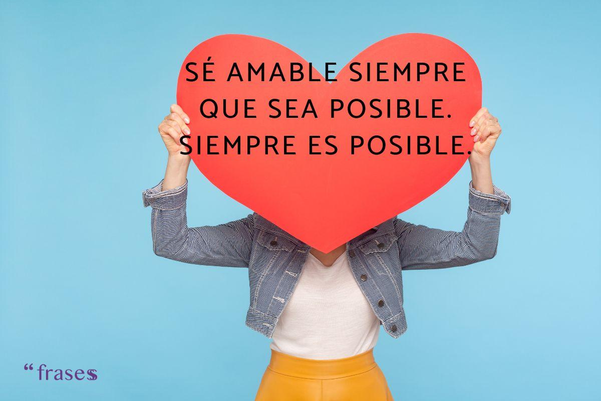 Frases sobre la amabilidad