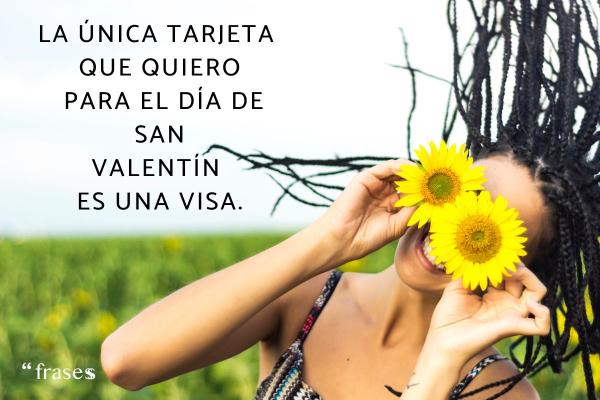 Frases de San Valentín graciosas - La única tarjeta que quiero para el Día de San Valentín es VISA.